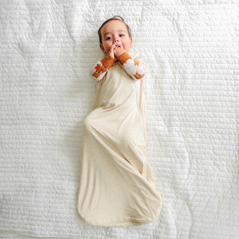 Little Sleepies Heather Oatmeal Sleepy Bag 0-6 months NWT
